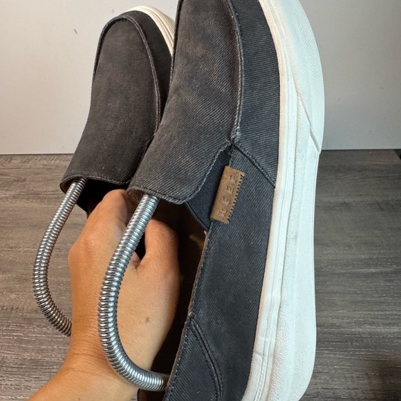 Reef Swellsole Pacific Black Washed Canvas Slip On Loafers size 9 $90 - Picture 8 of 14
